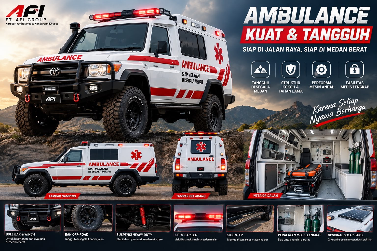 Ambulance 4x4 Toyota Hilux: Ambulans Tangguh untuk Medan Berat dan Daerah Terpencil
